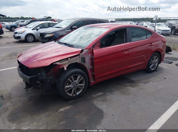 KMHD84LF2JU472045 2018 HYUNDAI ELANTRA Red Передня ліва чверть