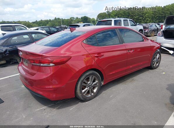 KMHD84LF2JU472045 2018 HYUNDAI ELANTRA Red Задня права чверть