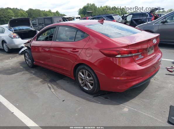 KMHD84LF2JU472045 2018 HYUNDAI ELANTRA Red Задня ліва чверть