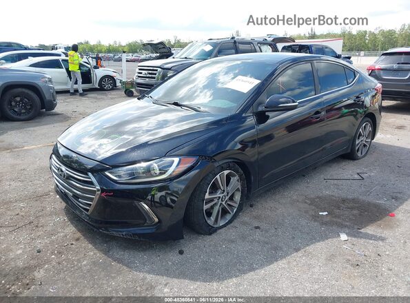 KMHD84LF2JU574249 2018 HYUNDAI ELANTRA Black Передня ліва чверть