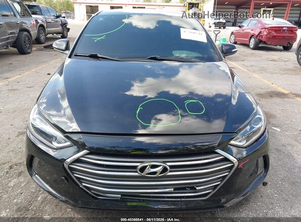 KMHD84LF2JU574249 2018 HYUNDAI ELANTRA Black Вид щитка приладів
