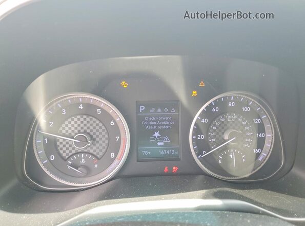 KMHD84LF2KU744207 2019 HYUNDAI ELANTRA Gray Instrument cluster view