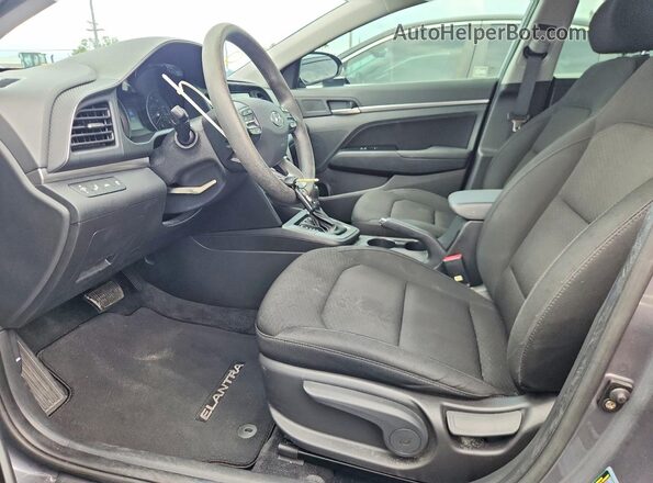KMHD84LF2KU829757 2019 HYUNDAI ELANTRA Gray წინა სალონის ხედი