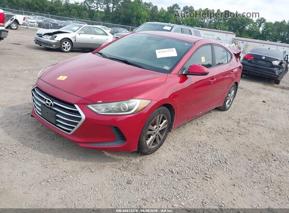 KMHD84LF3HU142523 2017 HYUNDAI ELANTRA Red Առջևի ձախ երեք քառորդ տեսարան