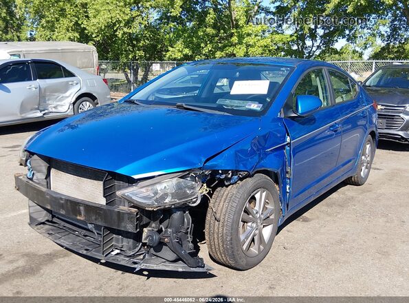 KMHD84LF3HU190975 2017 HYUNDAI ELANTRA Blue Vista tres cuartos delantera izquierda