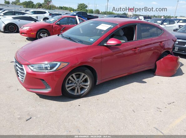 KMHD84LF3JU475021 2018 HYUNDAI ELANTRA Red Przód lewy