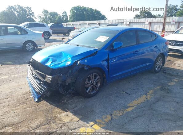 KMHD84LF3JU657334 2018 HYUNDAI ELANTRA Blue Front left