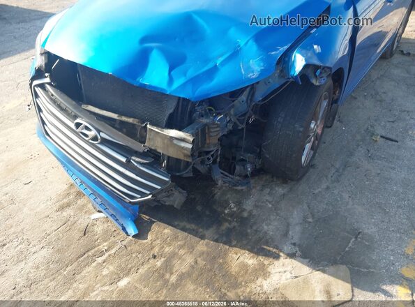 KMHD84LF3JU657334 2018 HYUNDAI ELANTRA Blue Front view