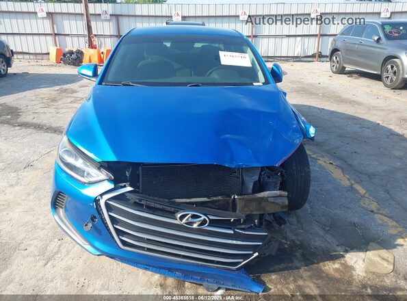 KMHD84LF3JU657334 2018 HYUNDAI ELANTRA Blue Instrument cluster view