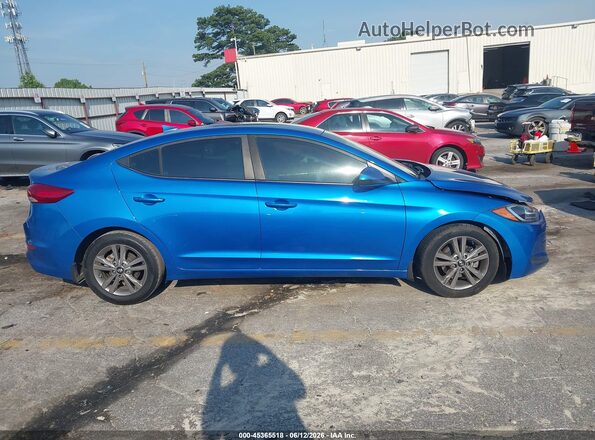 KMHD84LF3JU657334 2018 HYUNDAI ELANTRA Blue Rear interior view