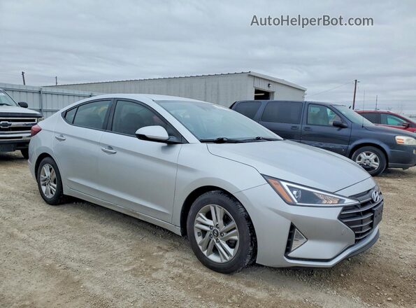 KMHD84LF3KU746287 2019 HYUNDAI ELANTRA Серебряный Передняя правая четверть