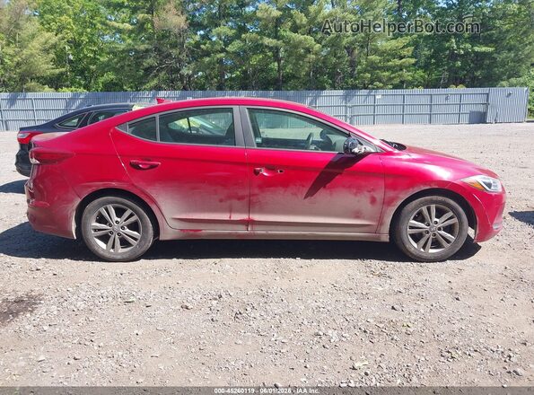 KMHD84LF4HU076709 2017 HYUNDAI ELANTRA Red Rear interior view