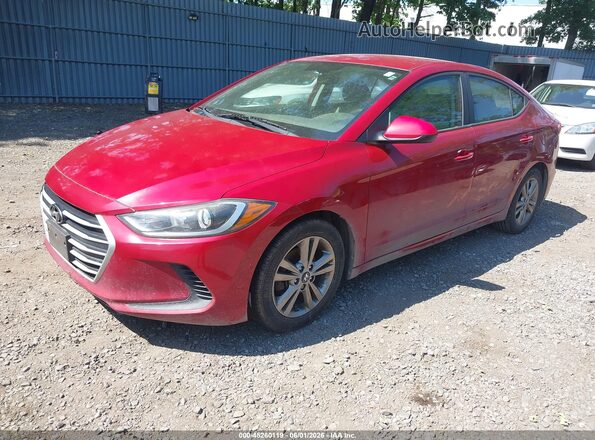 KMHD84LF4HU076709 2017 HYUNDAI ELANTRA Red Front left