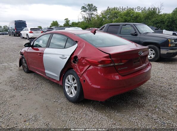 KMHD84LF4HU141378 2017 HYUNDAI ELANTRA Red Հետևի ձախ