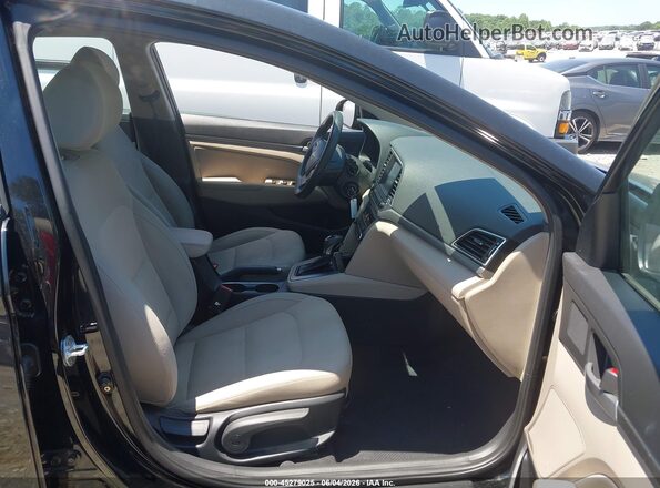 KMHD84LF4HU174588 2017 HYUNDAI ELANTRA Black Вид салону спереду