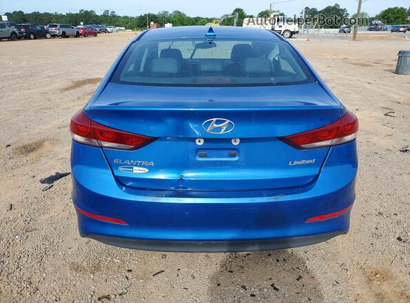 KMHD84LF4HU227354 2017 HYUNDAI ELANTRA Blue Rear view
