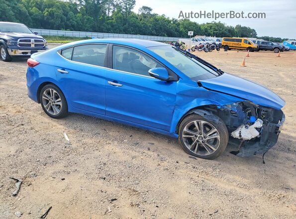 KMHD84LF4HU227354 2017 HYUNDAI ELANTRA Blue Front right