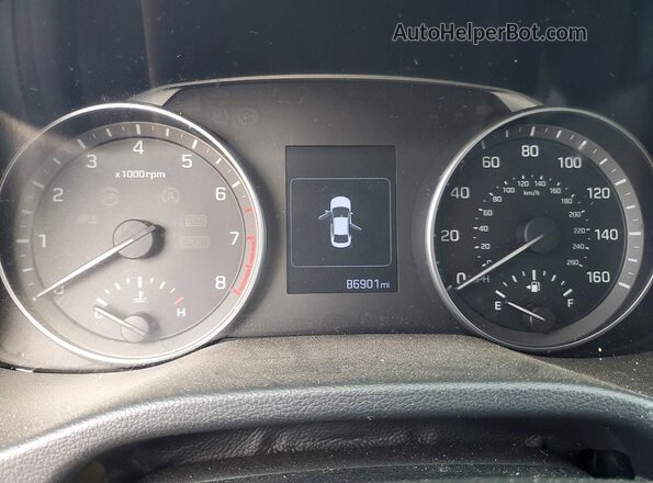 KMHD84LF4HU227354 2017 HYUNDAI ELANTRA Blue Instrument cluster view