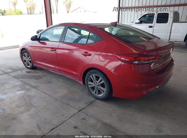 KMHD84LF4HU229704 2017 HYUNDAI ELANTRA Red უკანა მარცხენა
