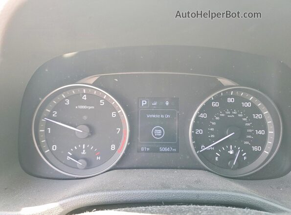 KMHD84LF4JU586161 2018 HYUNDAI ELANTRA Серебряный Вид щитка приборов