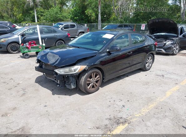 KMHD84LF5HU248116 2017 HYUNDAI ELANTRA Black Передня ліва чверть