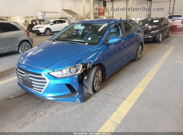 KMHD84LF5HU273517 2017 HYUNDAI ELANTRA Blue Առջևի ձախ երեք քառորդ տեսարան