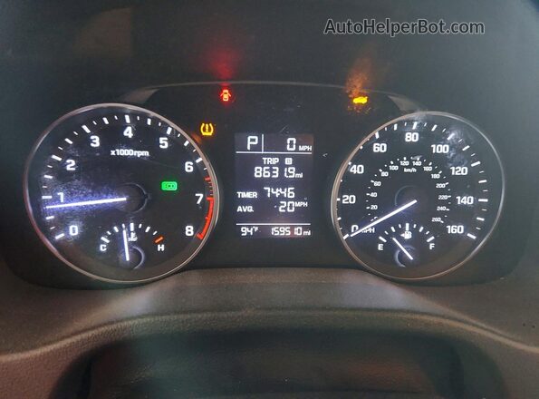 KMHD84LF5HU397772 2017 HYUNDAI ELANTRA Burgundy Vista del cuadro de instrumentos
