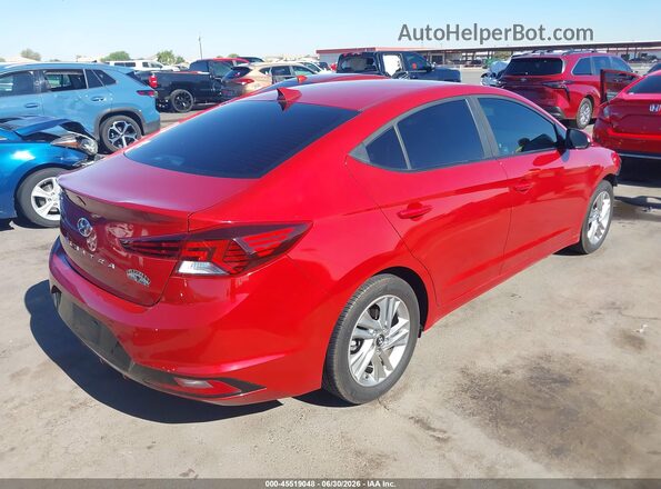 KMHD84LF5KU799508 2019 HYUNDAI ELANTRA Red უკანა მარჯვენა