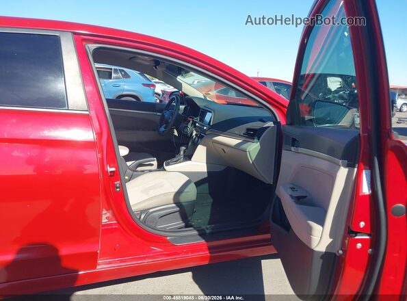 KMHD84LF5KU799508 2019 HYUNDAI ELANTRA Red წინა სალონის ხედი