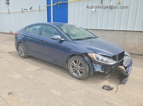 KMHD84LF6HU093706 2017 HYUNDAI ELANTRA Blue Delantero derecho