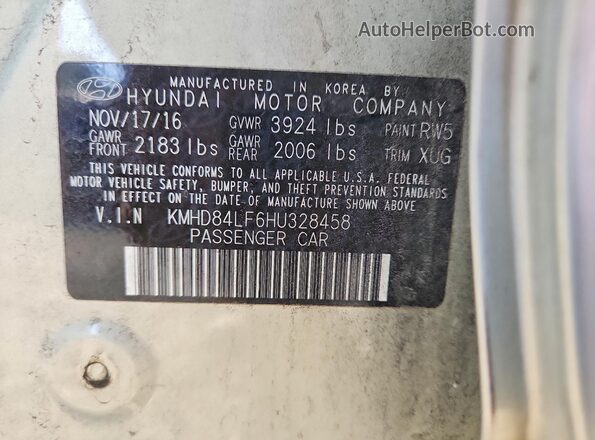 KMHD84LF6HU328458 2017 HYUNDAI ELANTRA Silver Engine compartment view