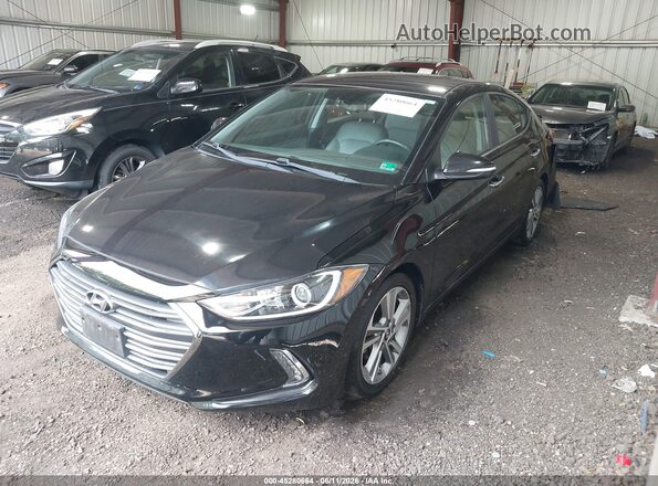 KMHD84LF6HU355143 2017 HYUNDAI ELANTRA Black Vista tres cuartos delantera izquierda
