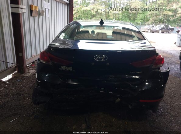 KMHD84LF6HU355143 2017 HYUNDAI ELANTRA Black Vista frontal