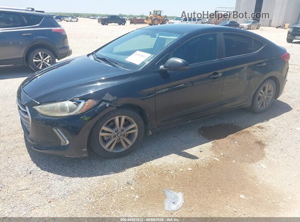 KMHD84LF6JU504334 2018 HYUNDAI ELANTRA Black Przód lewy