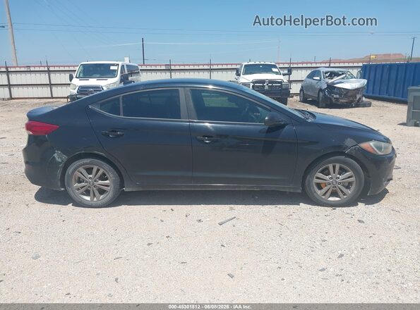 KMHD84LF6JU504334 2018 HYUNDAI ELANTRA Black Widok wnętrza z tyłu