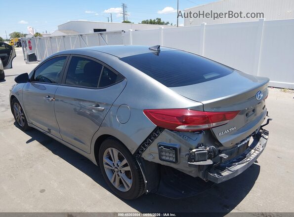 KMHD84LF6JU537043 2018 HYUNDAI ELANTRA Gray Trasero izquierdo