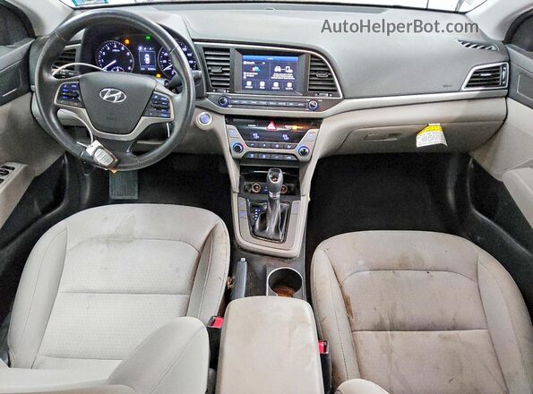 KMHD84LF6JU578238 2018 HYUNDAI ELANTRA Charcoal წინა პანელის ხედი