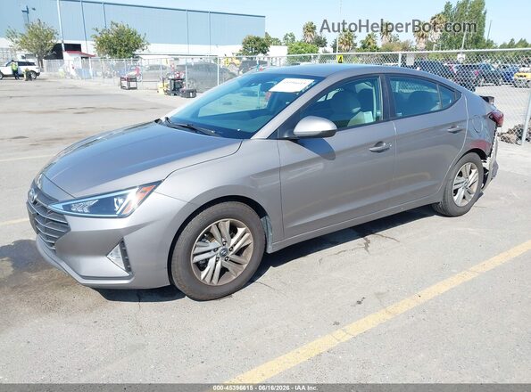 KMHD84LF6LU024636 2020 HYUNDAI ELANTRA Gray წინა მარცხენა ხედი სამი მეოთხედიდან
