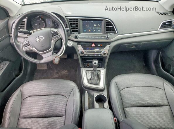 KMHD84LF7HU070077 2017 HYUNDAI ELANTRA Charcoal წინა პანელის ხედი