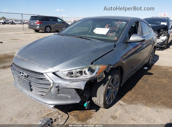 KMHD84LF7HU127636 2017 HYUNDAI ELANTRA Gray Передня ліва чверть