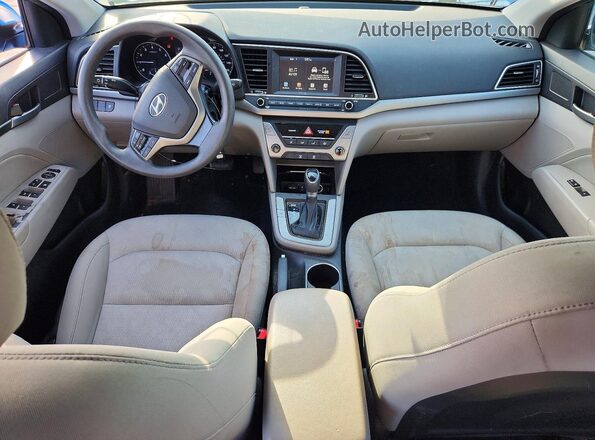 KMHD84LF7HU143030 2017 HYUNDAI ELANTRA Blue წინა პანელის ხედი
