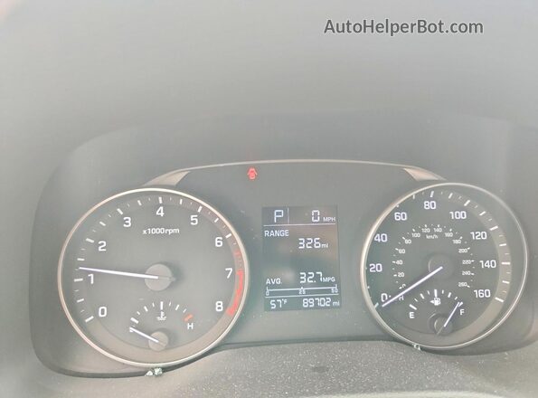 KMHD84LF7HU196732 2017 HYUNDAI ELANTRA Charcoal Widok zestawu wskaźników