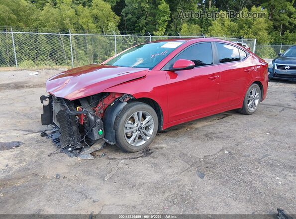 KMHD84LF7HU297818 2017 HYUNDAI ELANTRA Red Vista tres cuartos delantera izquierda