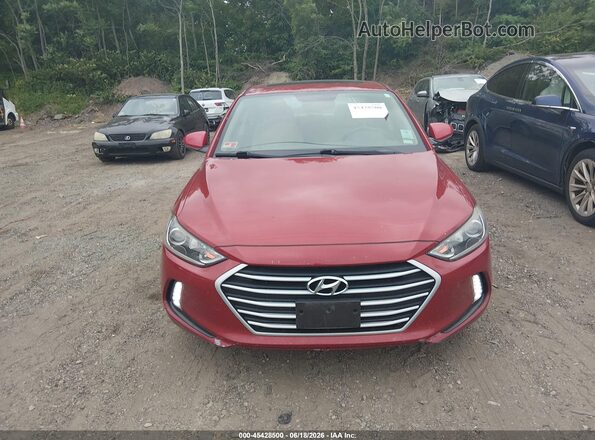 KMHD84LF7HU300863 2017 HYUNDAI ELANTRA Red Instrument cluster view