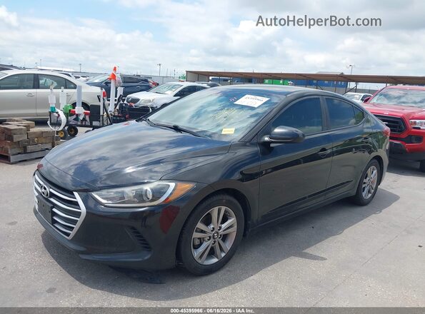 KMHD84LF7JU499838 2018 HYUNDAI ELANTRA Black Передня ліва чверть