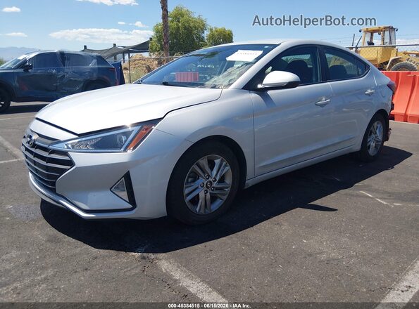 KMHD84LF7KU879893 2019 HYUNDAI ELANTRA Silver Առջևի ձախ երեք քառորդ տեսարան