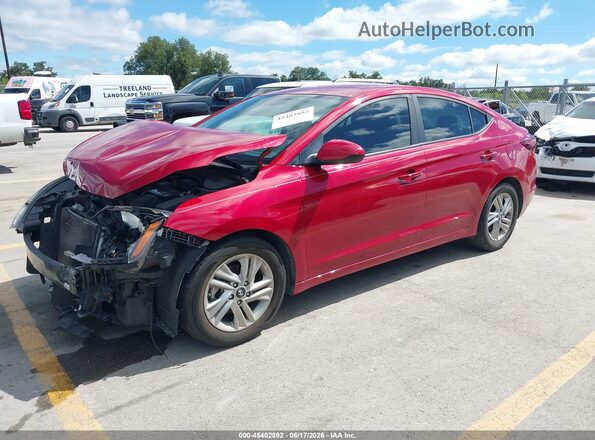 KMHD84LF7LU970759 2020 HYUNDAI ELANTRA Red წინა მარცხენა ხედი სამი მეოთხედიდან