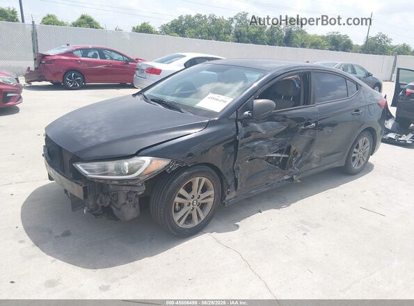 KMHD84LF8HU206281 2017 HYUNDAI ELANTRA Black Vista tres cuartos delantera izquierda