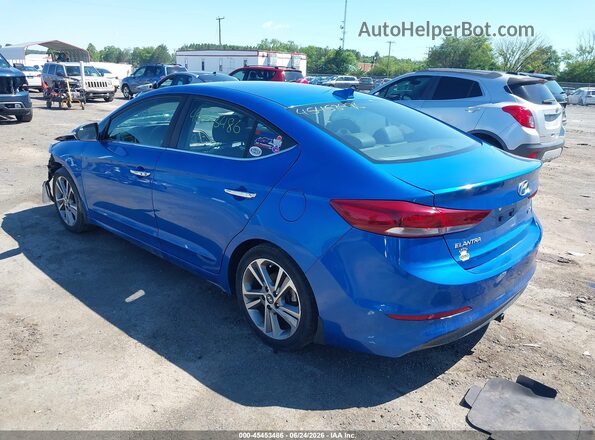 KMHD84LF8HU226630 2017 HYUNDAI ELANTRA Blue Trasero izquierdo