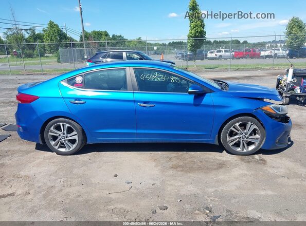 KMHD84LF8HU226630 2017 HYUNDAI ELANTRA Blue Vista del cuadro de instrumentos